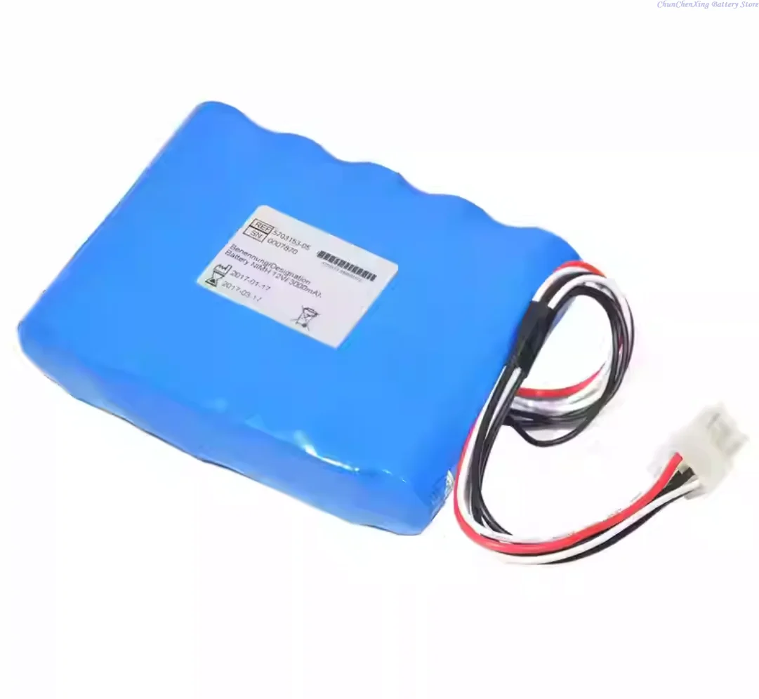ALLCCX 12V 3000mAh Medical Battery 5703153-05, OM11759 for Drager Carina NIV Ventilator, Carina ventilator, Respirateur Carina