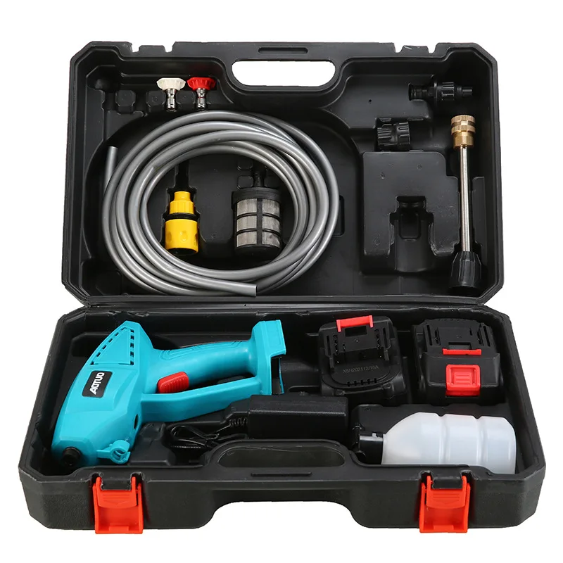 High-Pressure Portable Washing Machine Cross-Border Rechargeable with 21V Wireless Lithium Battery Source Spray Guns