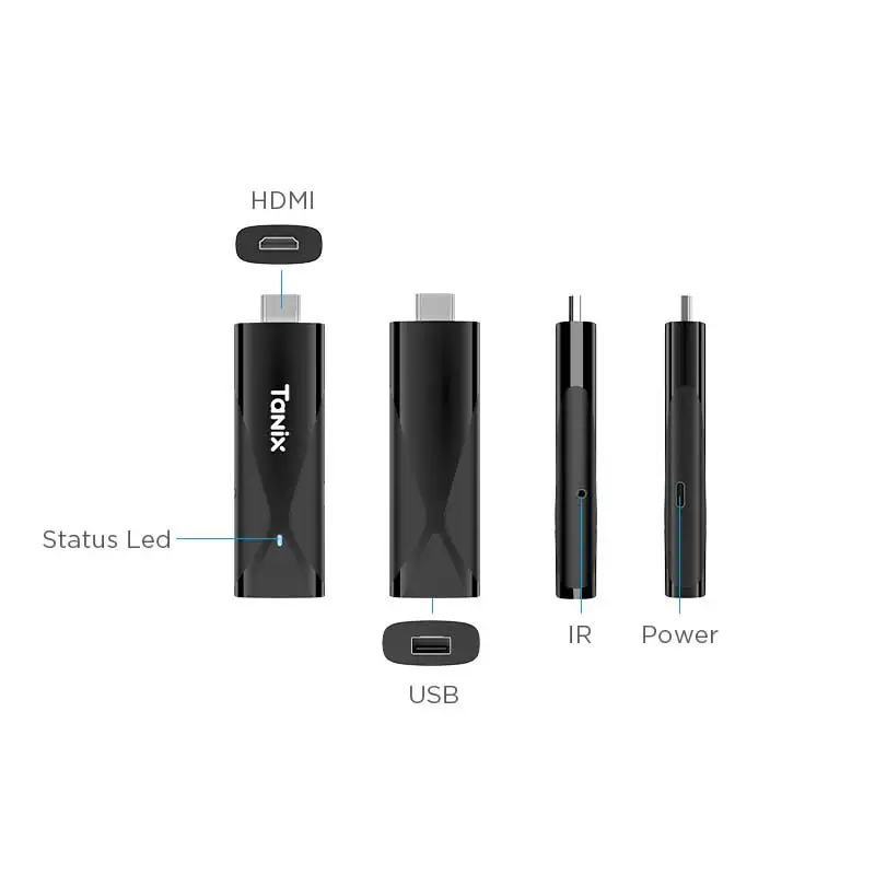 Tanix TX8 TVAllwinner H313 Stick Android 10.0 TV Stick BT 4K Wifi 2.4G Dual Wifi Media Player TV Stick PK TV Box