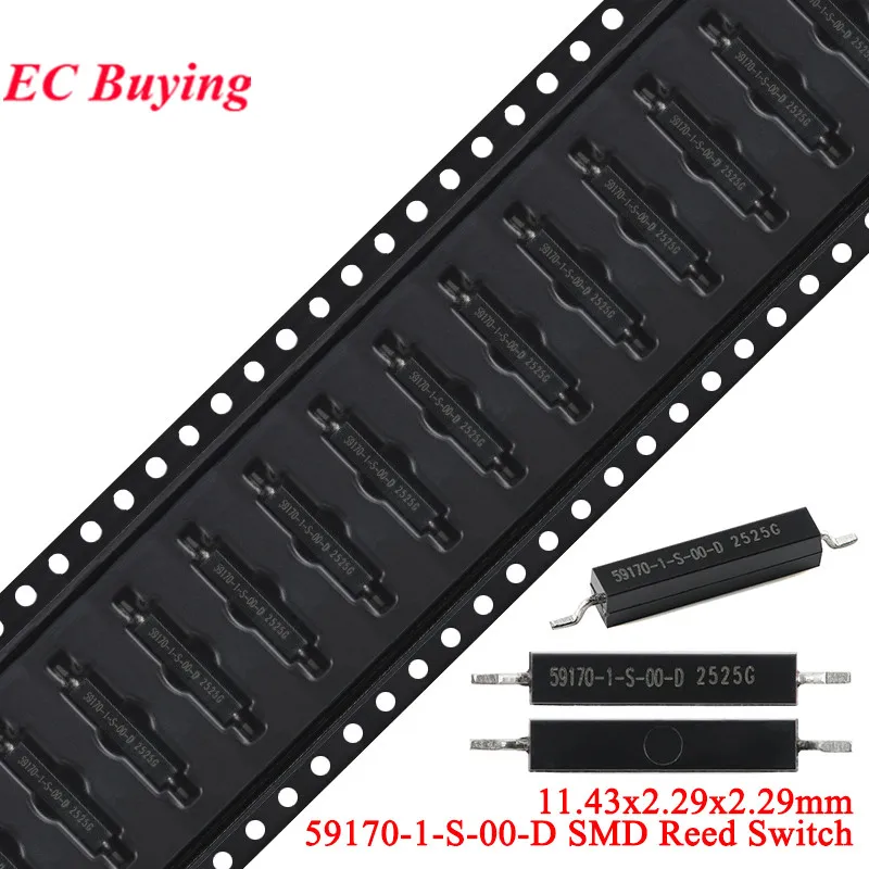 50Pcs/5pcs 59170 59170-1-S-00-D SMD Reed Switch Magnetic Sensor Controlle Switch NO Normally Open Contact 16mm Plastic