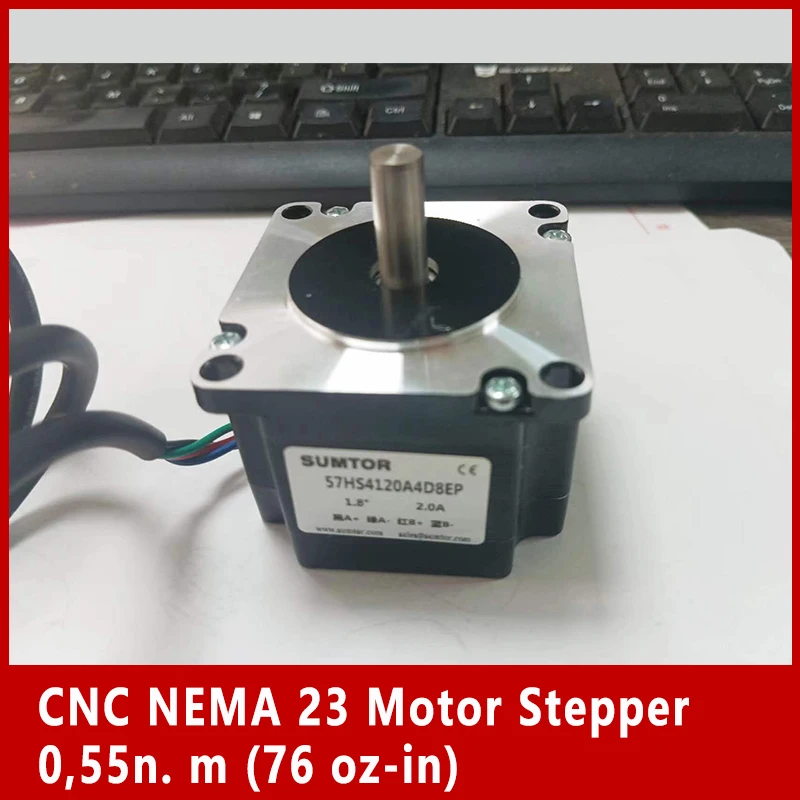4-Wire NEMA23 Stepper Motor 0.7N.m Length 41mm Current 2A Single Shaft Step angle 1.8° Shaft diameter 6.35mm/8mm Stepping Motor