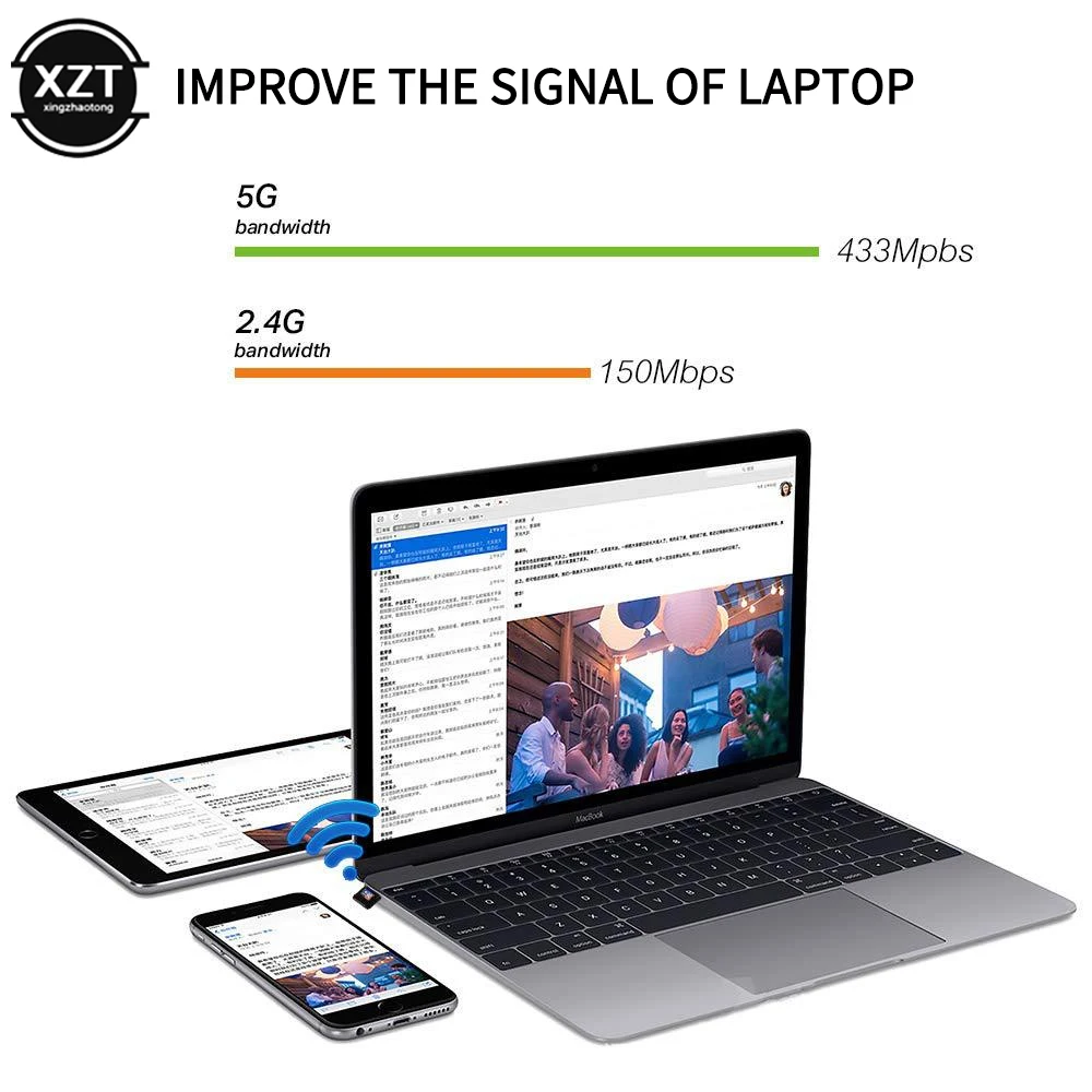 600mbps 2.4ghz + 5ghz banda dupla usb adaptador wi fi sem fio da placa de rede sem fio usb adaptador wi-fi dongle placa de rede