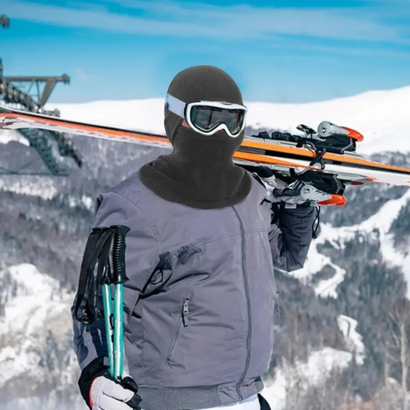 

Winter Cold-resistant and Warm Headgear for Adults, Outdoor Thickened Windproof and Cold-proof Neck Gaiter Integrated Hat