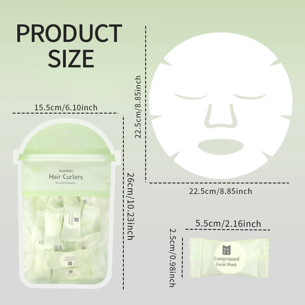 50-Piece Disposable Nonwoven Compressed Wet Mask-Individually Packaged Single-Use Patch, Suitable for All Skin Types. image 3