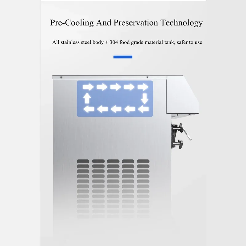 

Electric 220/110V Soft Ice Cream Machine with 3 Different Flavors Fruit Freezer Hard Mixing Ice Cream Making Machine