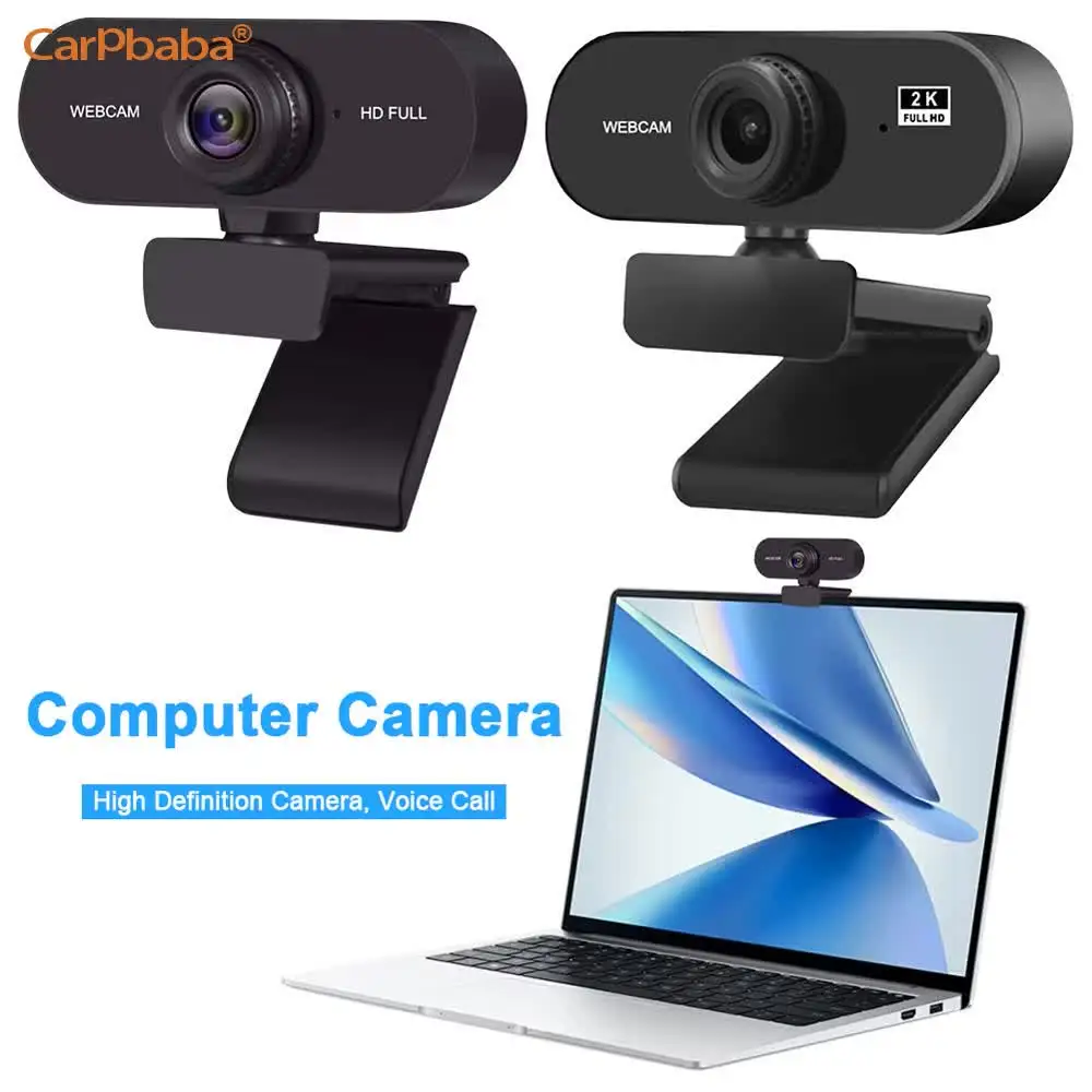 USB HD 1080P/2K Web Camera Plug and Play with Microphone PC Webcam Business Webcam for PC/Laptop Conferencing and Video Calling