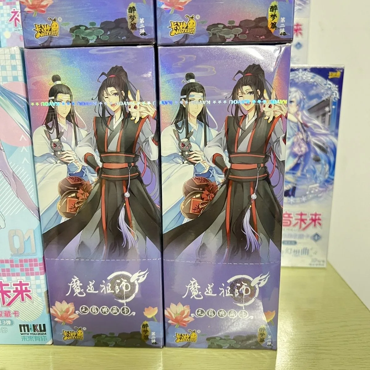 Original KAYOU Mo Dao Zu Shi Drunk Dreams ลายเซ็นการ์ด Wei Wuxian Lan Wangji ชุดคอลเลกชันการ์ดเด็ก Xmas ของขวัญ