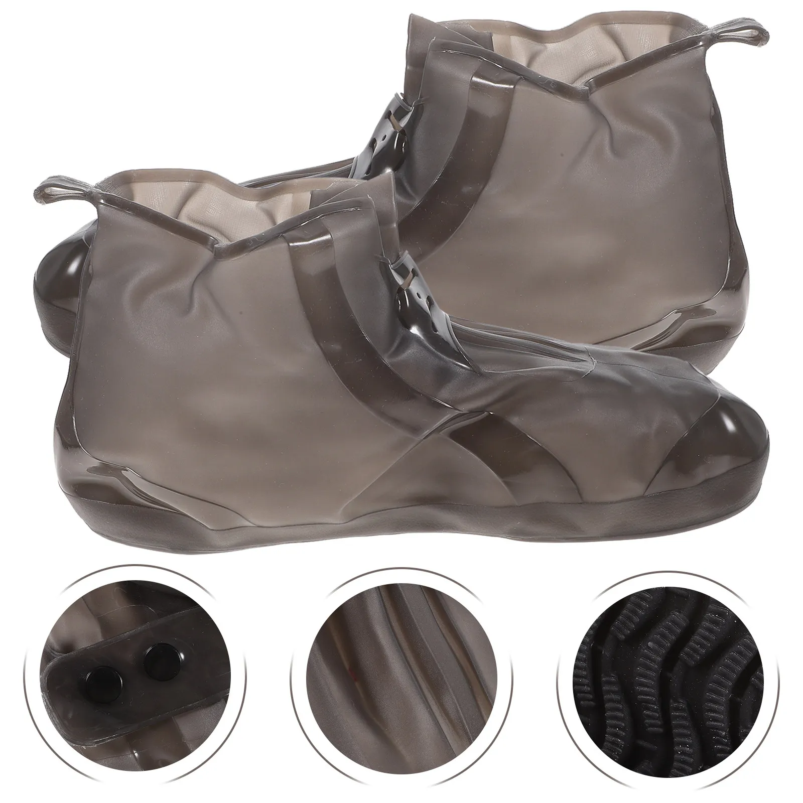 

1Pair Rain Shoe Covers Adult Waterproof Slip Resistant Elastic Overshoes for Food Service Outdoor Travel Beach Camping Snow