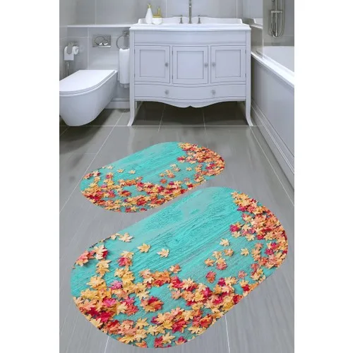 Inca Carpet Anti-Slip Soles Washable 2'li Bath Mat (50 X60 cm - 60 X100 Cm) BRC1555