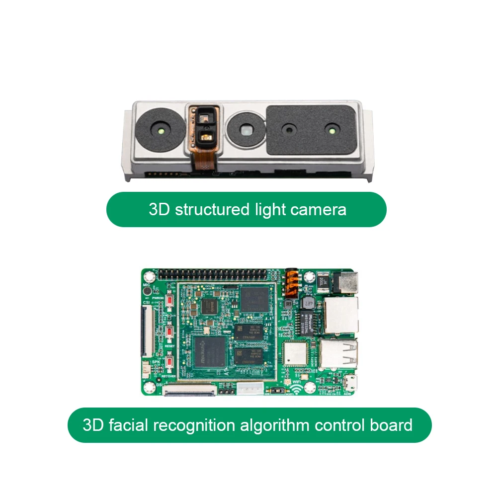 Rakinda FR3D Structured Light 3D Facial Recognition Camera Module USB  in Dark and Strong Light with SDK for Android, Linux