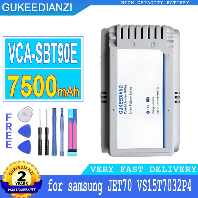 

7500mAh GUKEEDIANZI Battery for samsung JET70 VS15T7032P4 VCA-SBT90E Big Power Bateria