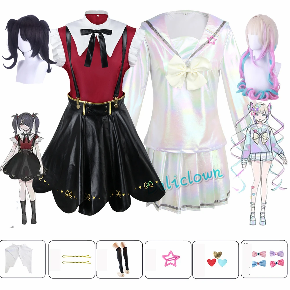 Bedürftige Mädchen Üb erdos ierung/bedürftige Streamer Überlastung Ame Chan Abgrund Kangel Karneval Party Kleidung JK Uniform Perücke Anime Cosplay Kostüm