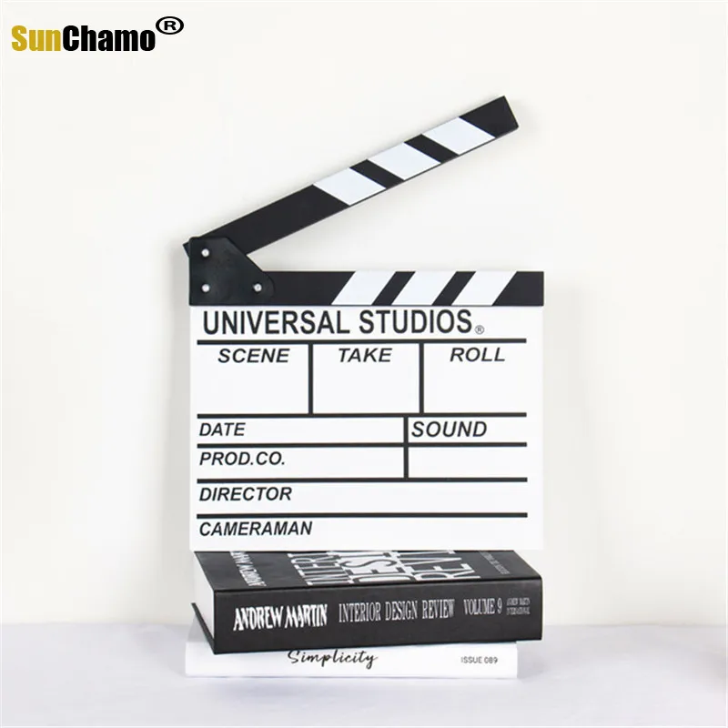 

Fun Ornament Director Video Scene Clapperboard TV Movie Clapper Board Film Slate Cut Prop Background Home Decoration Accessories