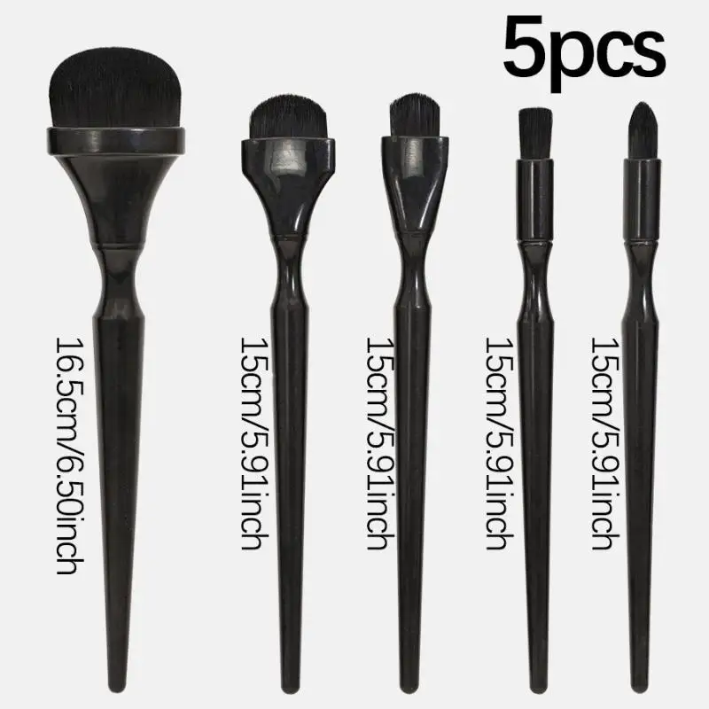 2/3/5Pcs Black Rendering Brush Durable Watercolor Paint Brush For Charcoal Pastel And Embossing Ideal For DIY Scrapbooking