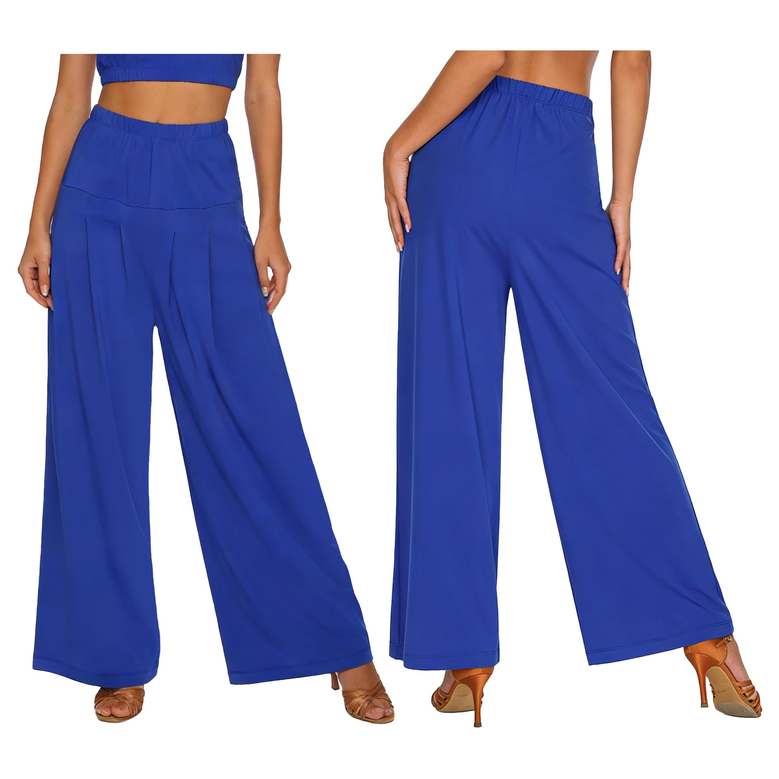 

Women Lyrical Modern Ballroom Dance Jazz Worship Praise Pants Dancewear Wide Leg Long Pants Dance Costumes for Church Choir