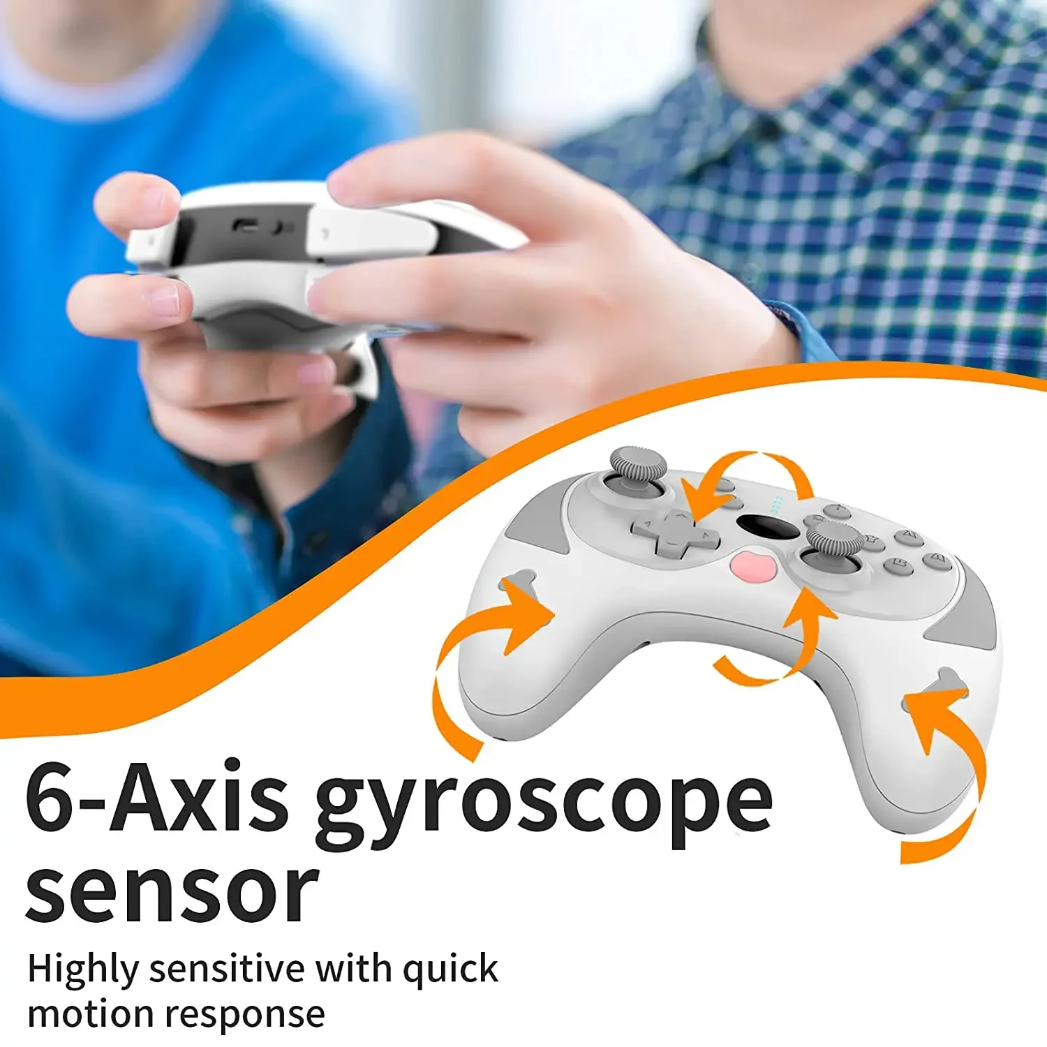 وحدة تحكم ألعاب احترافية لاسلكية لنينتندو سويتش/سويتش لايت تصميم جرو بديل وظيفة الاستيقاظ اهتزاز توربو مزدوج