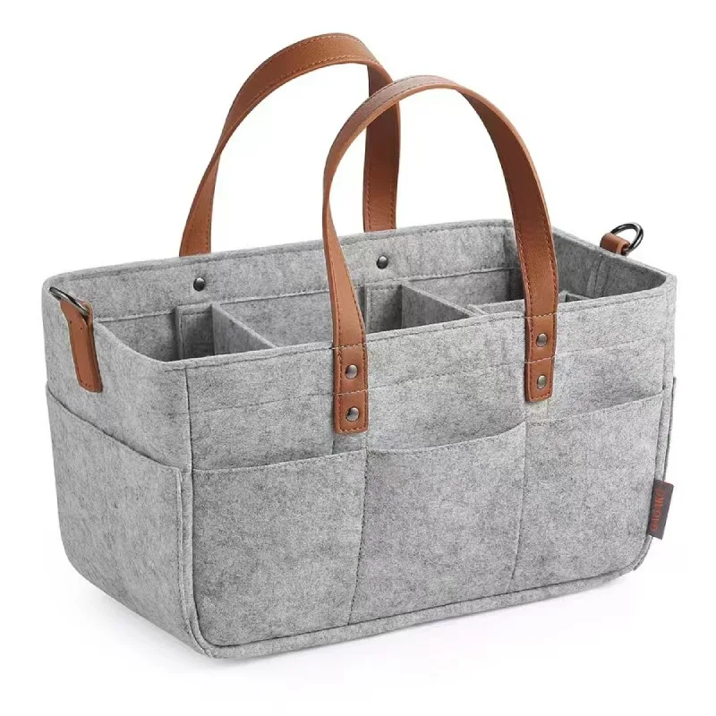 

Cross-border Large-Capacity Felt Maternity Bag, Portable Outing Storage Bag, Felt Diaper Bag Handbag