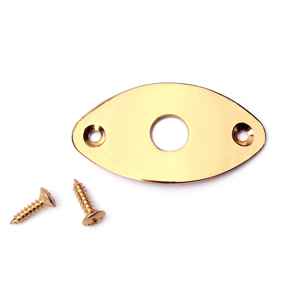 

Golden Socket Electric Guitar Bass Guitar Jack Plug Jack Plate Input Output Hardware Mounting Screw Set Replacement