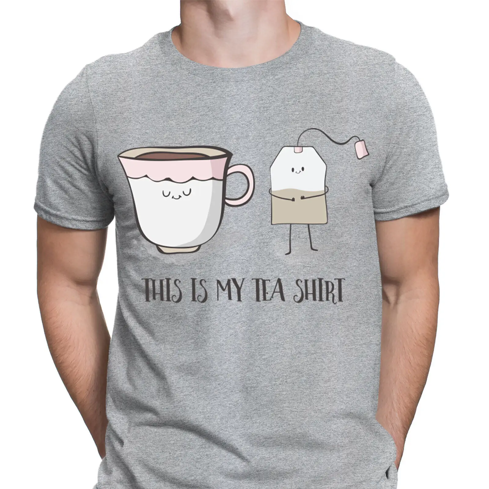 This Is My Tea Shirt Cup And Saucer Humour Funny Mens T-Shirts Tee Top #D