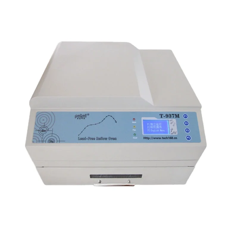 SMT Puhui PCB Reflow Oven T-937m 220v 110v Intelligent Infrared Ic Heater LED Soldering Oven