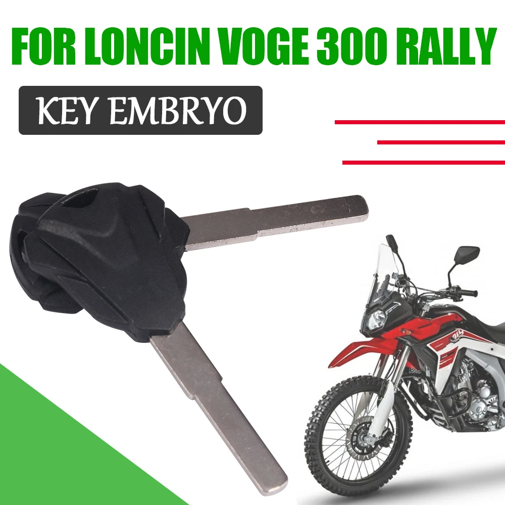 For Loncin VOGE 300 RALLY GY 300RALLY Motorcycle Accessories   Key Embryo Uncut Black Shell Blanks Cutter Cover Guard Parts