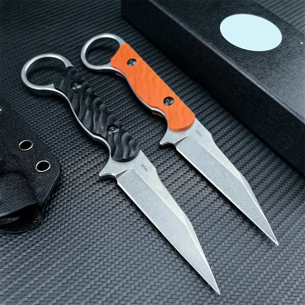 Fixed Blade 440c Steel Blade G10 Handle Full Tang Knife Sharp Portable EDC Rescue Tool Tactical Survival Knife with Kydex Sheath