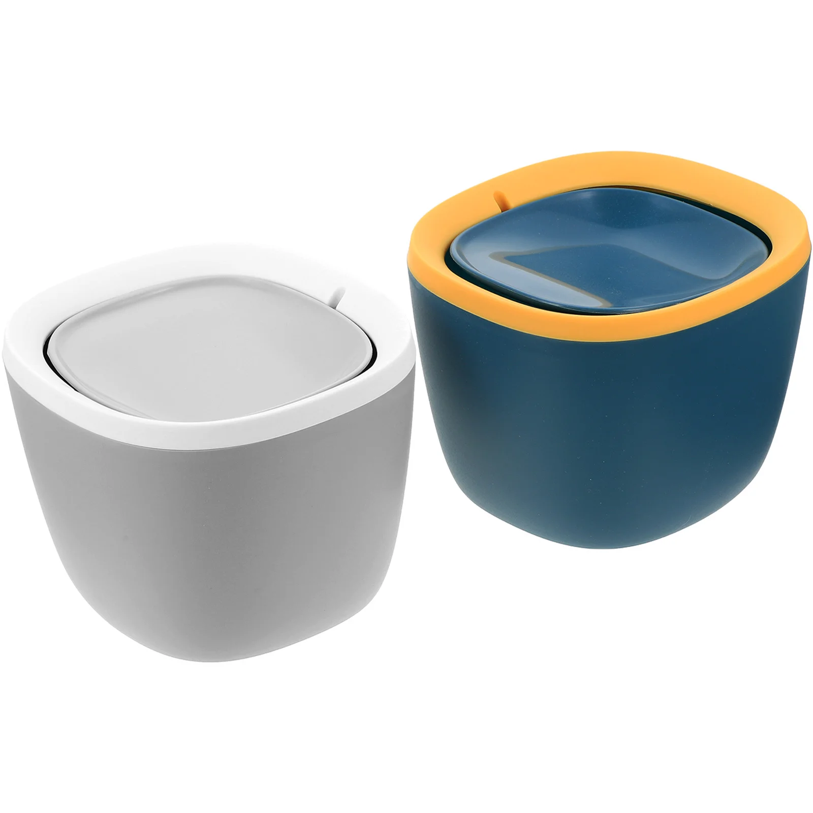

2pcs Desktop Trash Can Compact Plastic Rubbish Bin For Home Office Bedroom Kitchen Small Waste Bucket Garbage Holder Odor