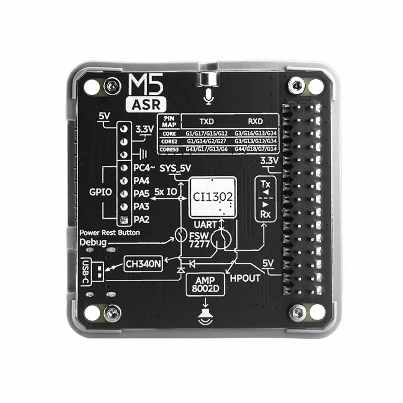 m52k-asrモジュール-aiインテリジェントオフライン音声モジュール（マイク付き）、aiアシスタント、スマートホーム向け