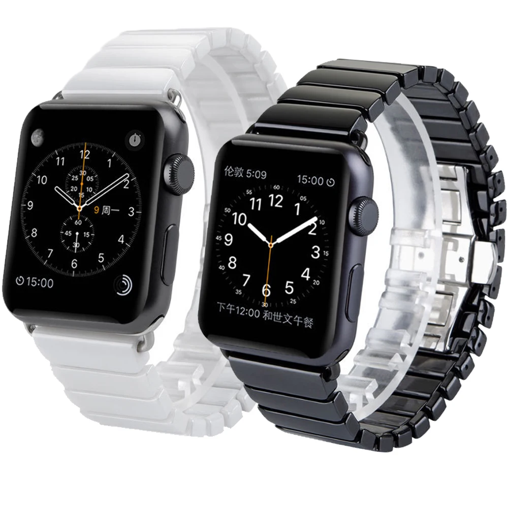 

Ceramic Watch Strap for Apple Watch Band 45mm 41mm 44mm 40mm 49mm 42mm 46mm Wristband iWatch Series 10 Ultra 9 8 7 6 5 SE Strap