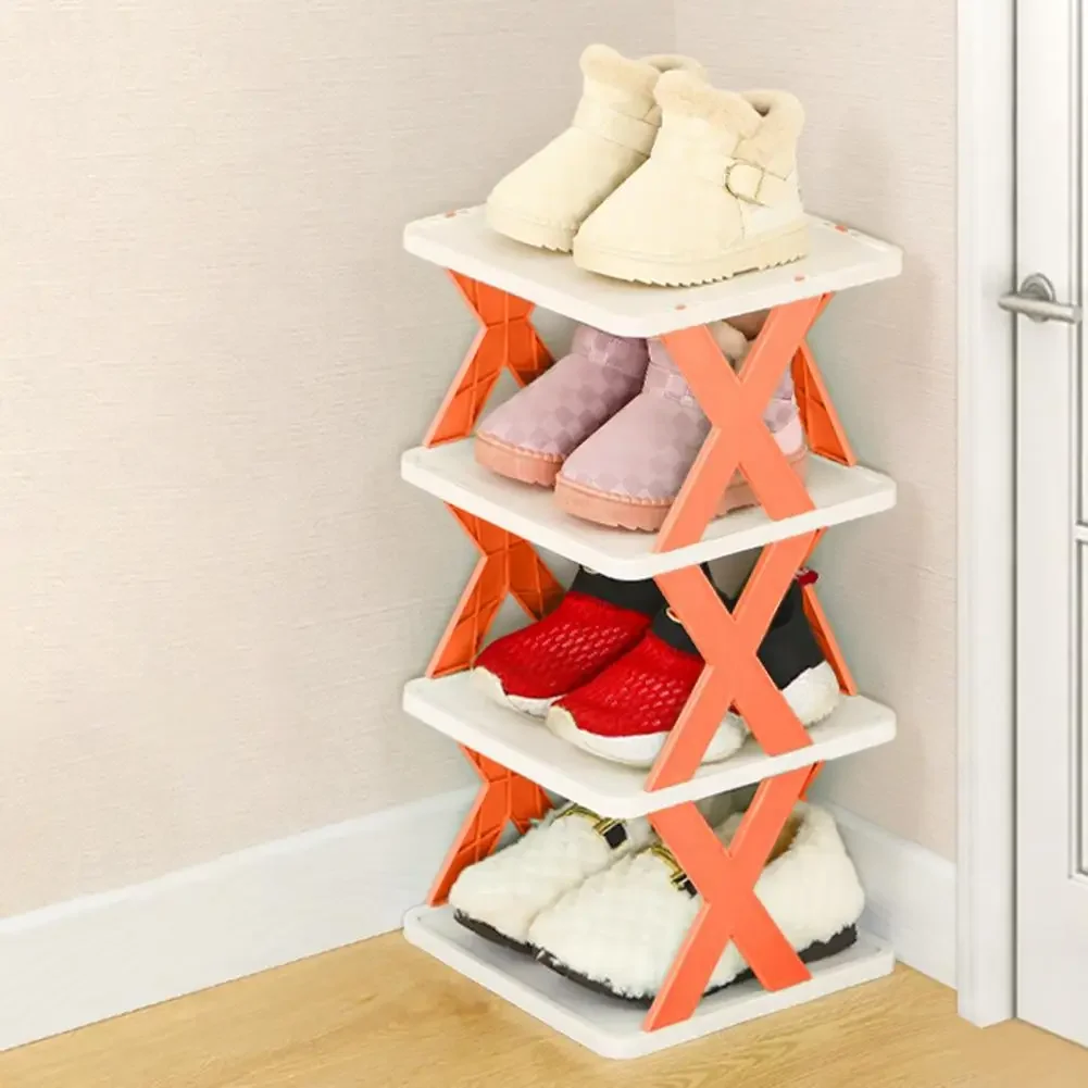 Excellent Door Shoe Rack Sturdy Structure Shoe Storage Rack Hollow Out Store Shoes Compact Size Shoe Storage Shelf Organization