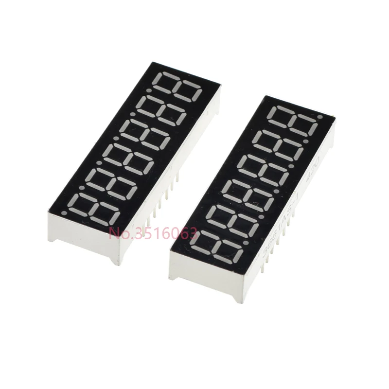 2/5PCS 0.36inch 7 Segment 6bit Red Digital Tube Common Cathode/Common Anode CC/CA LED Digit Display  0.56 inch