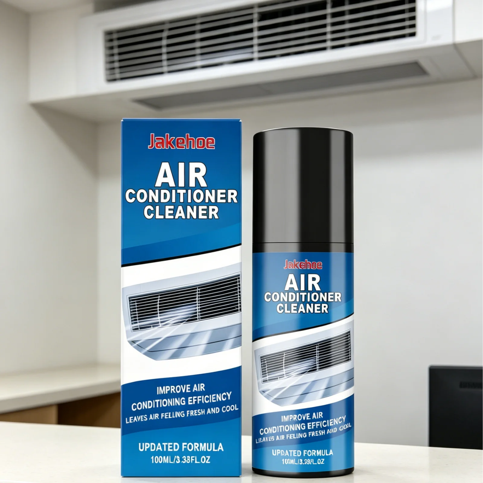 Jakehoe Air Conditioner Foam Cleaner Powerful Cleaning Remove Stubborn Stains Easy Use Multi Purpose Air Conditioner Spray 100ml view 3