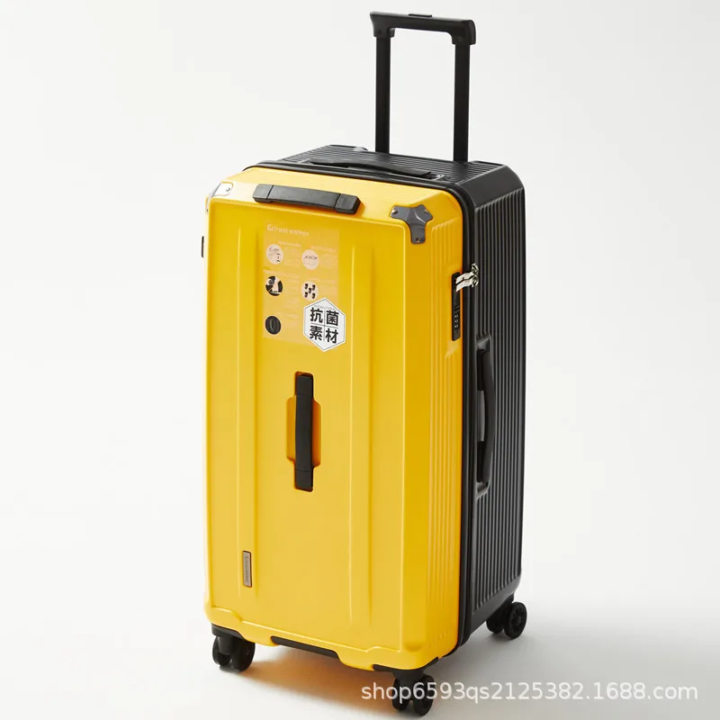 

Large rolling luggage spring shock absorption brake swivel wheels trolley suitcase check-in handle luggage student 22/26/30/36