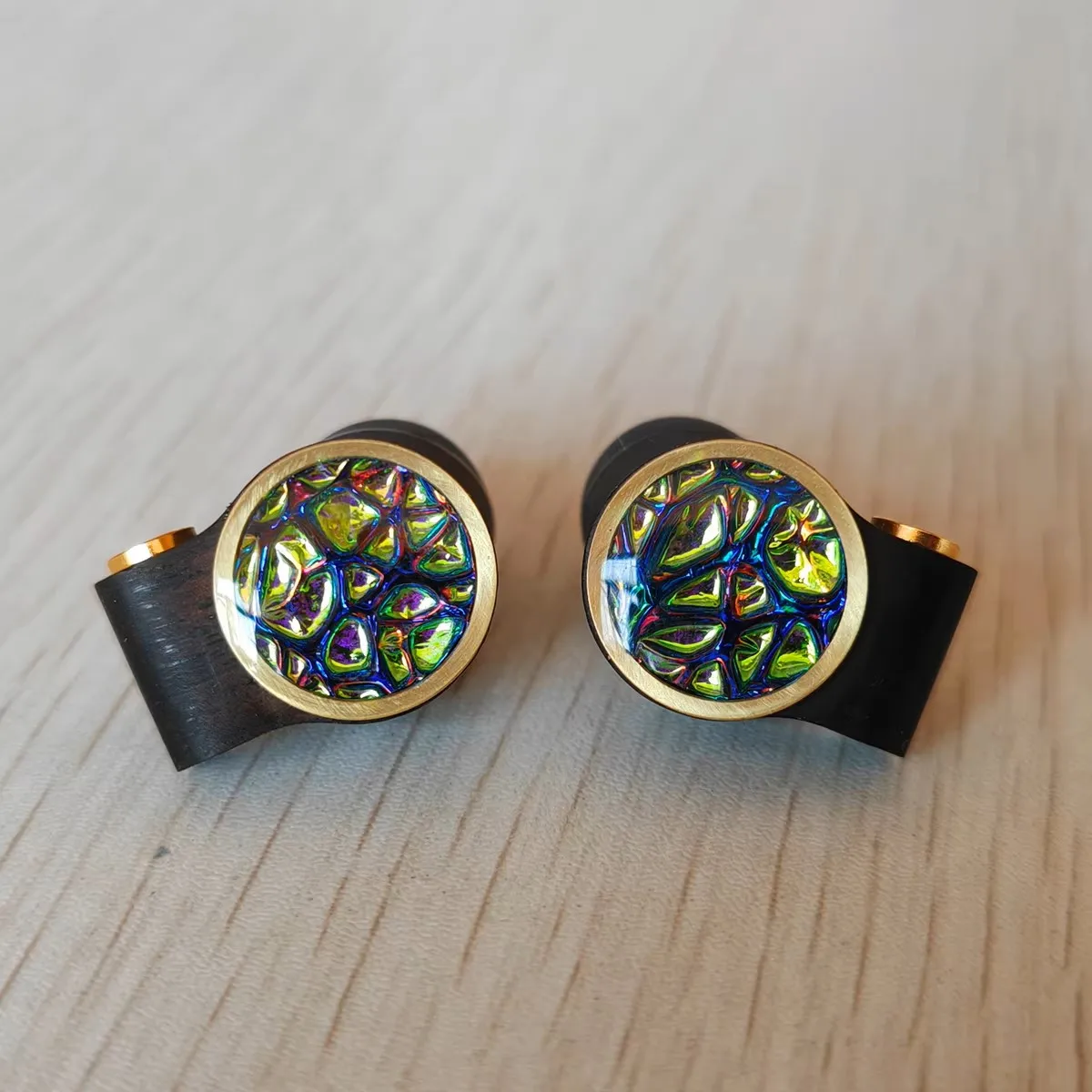 سماعة أذن خشبية FENGRU-Carbon Nanotube DLC ، غشاء أزرق ماسي ، في الأذن HiFi ، كابل MMCX قابل للفصل لعشاق الصوت ، 10 *