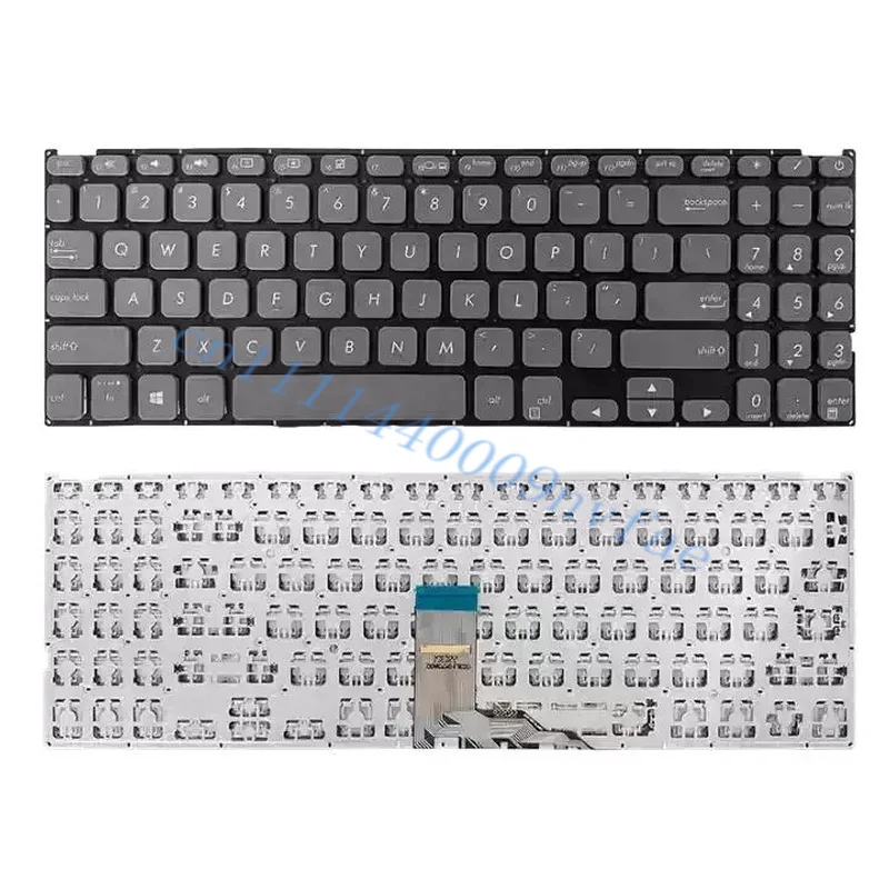 New For Asus Vivobook X512 X512D X512DA X512F X512FA X512U X512UA X512UB Laptop Keyboard US Silver 0.3