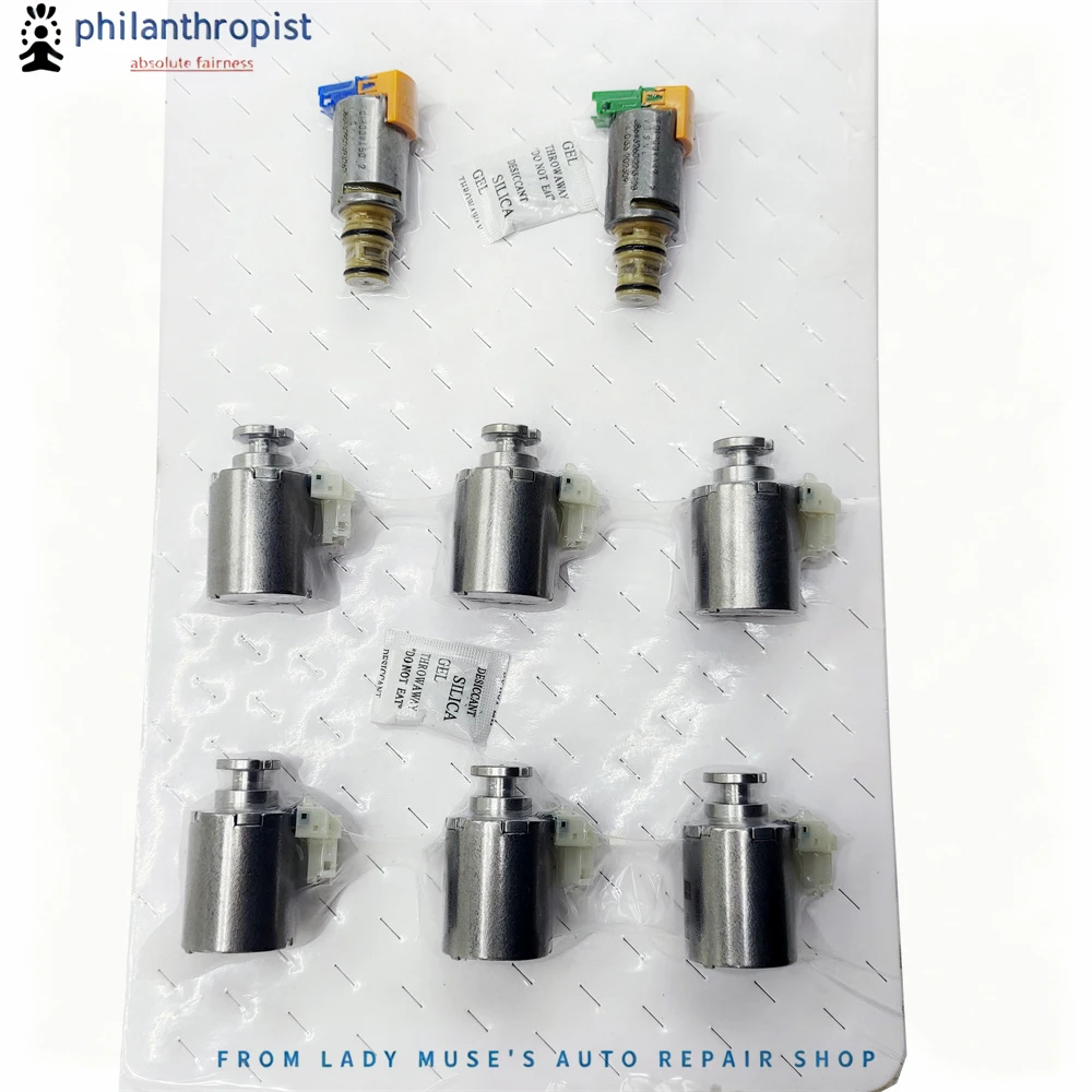 10R80 Automatic Transmission Solenoid Valve Kit (8-Piece Set) for Ford F-150, Road Shaker, Conqueror, Lincoln, Astrona