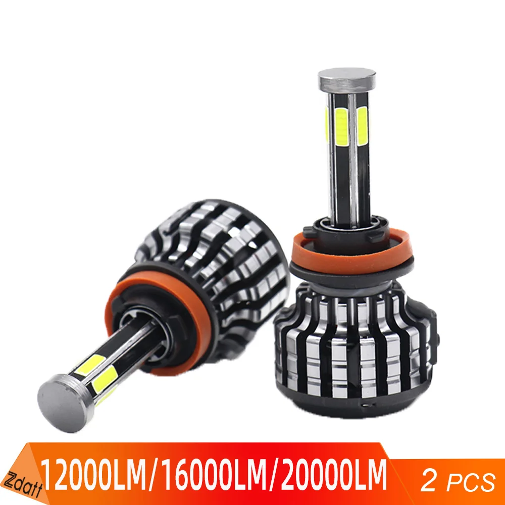 

4-6-8 Sides LED Headlight H4 H11 H7 LED Canbus Car light H1 H8 9005 9006 Hb3 HB4 H3 Led Bulb 12V 12000LM 20000LM Turbo Fog Lamp