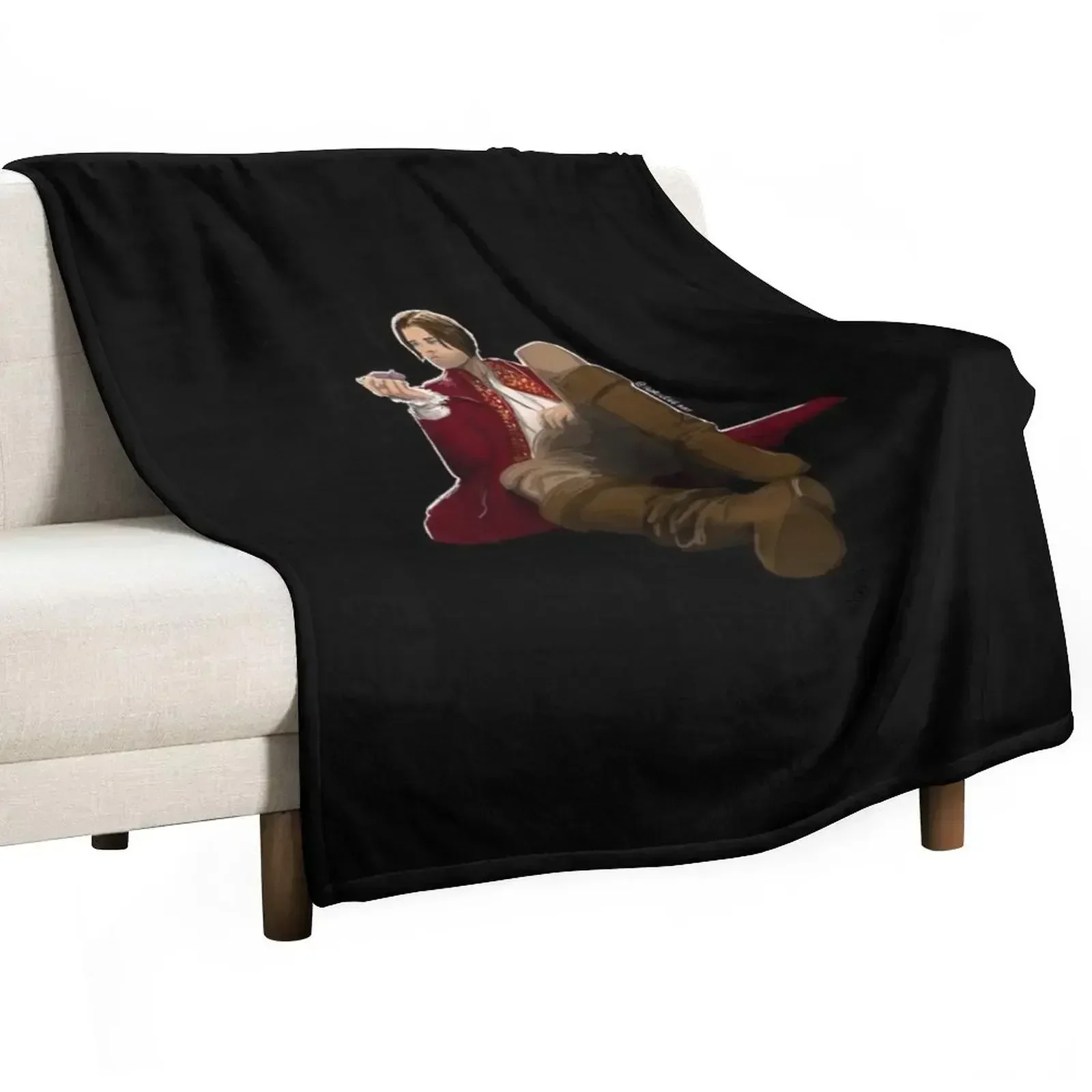 

Jaskier and Gordon the mouse Throw Blanket Decorative Beds cosplay anime Hair Blankets