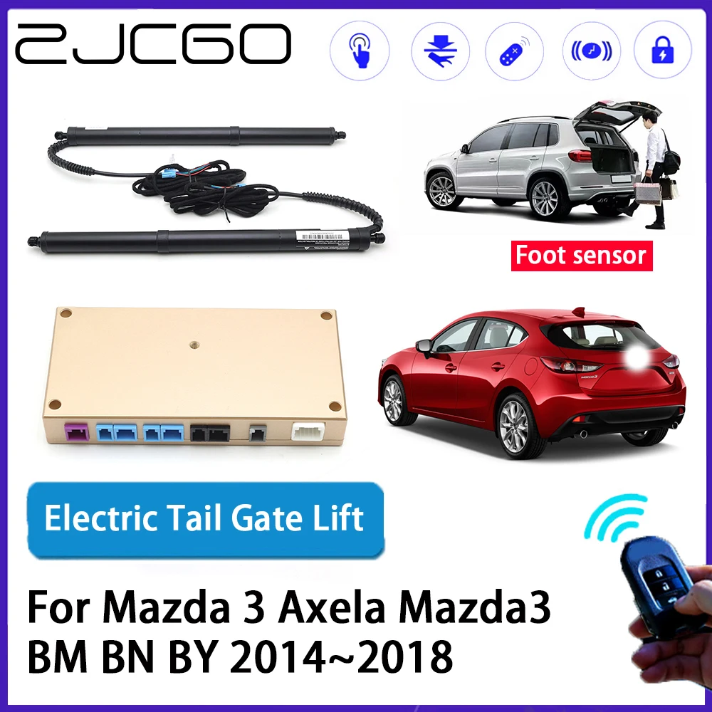 

ZJCGO Car Auto Trunk intelligent Electric Tail Gate Lift Automatic Tailgate Opener for Mazda 3 Axela Mazda3 BM BN BY 2014~2018