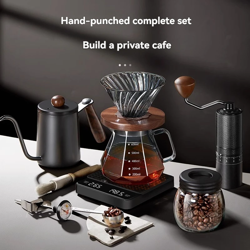 Pour cup coffee machine set 800ml glass  coffee with glass coffee filter suitable for home or office use