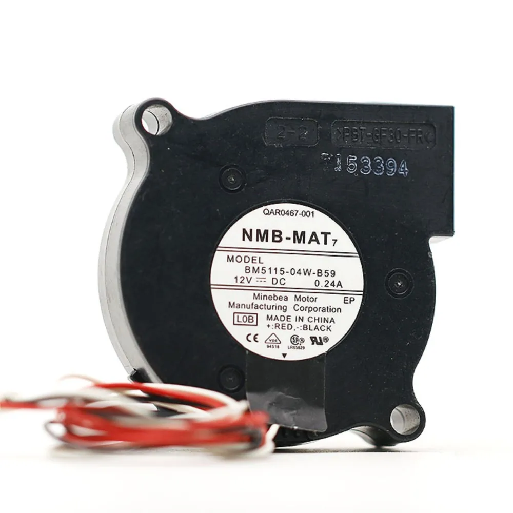 For NMB BM5115-04W-B59 5015 12V 0.24A 5CM Projector Turbine Cooling Fan