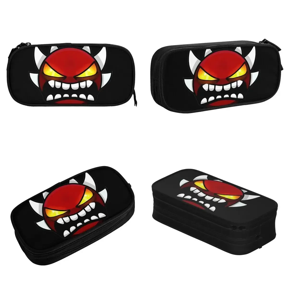 

Fashion Geometry Dash Demon Pencil Cases Pencil Box Pen for Girls Boys Large Storage Bag School Supplies Cosmetic Stationery