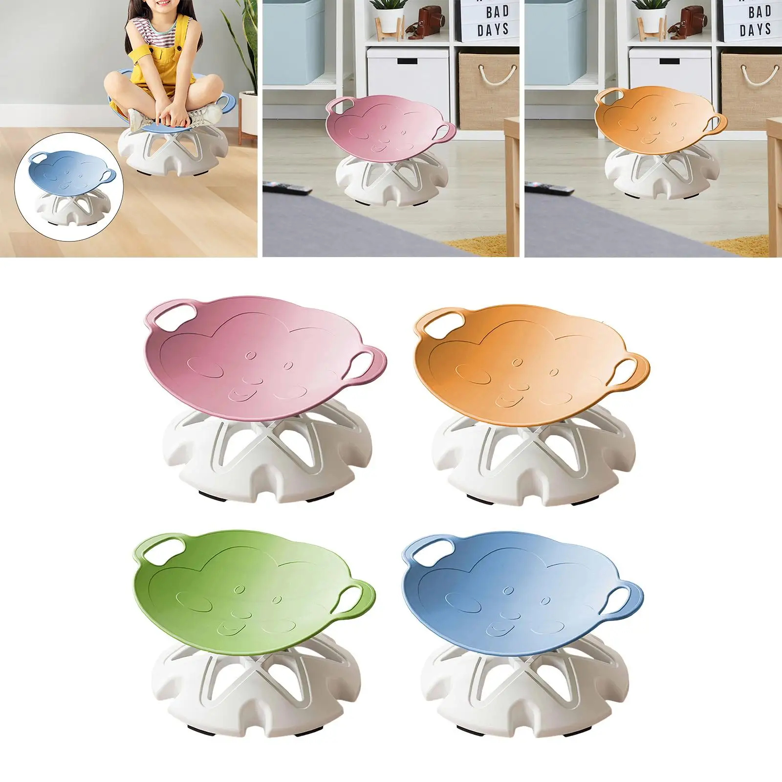 كرسي دوار للأطفال، مقعد لعبة مهدئة، لعبة الجلوس والدوارة سهلة التجميع، لعبة حسية للمراهقين والأطفال هدية عيد ميلاد