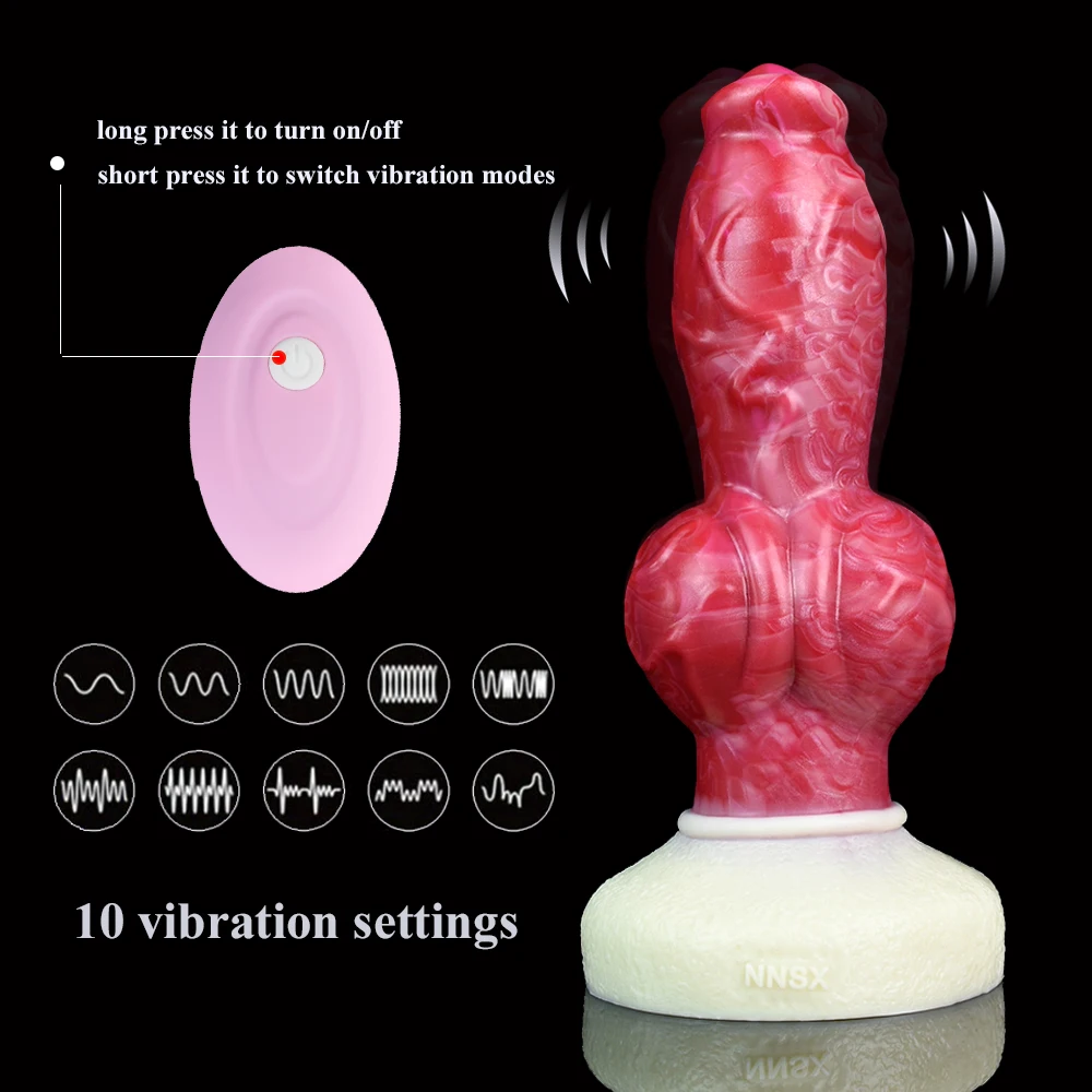 NNSX Dog Fantasy Dildo for Women Big Anal Dildo with Suction Cup Soft Monster Dildo Silicone Anal Plug Prostate Massager Sex Toy