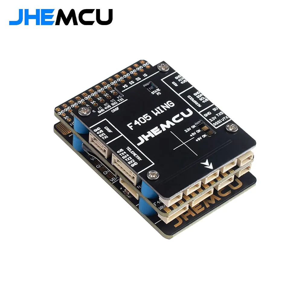 JHEMCU F405 Wing INAV FC ICM-42688P Baro OSD MicroSD Blackbox 5V 8A BEC 10PWM 6UART für FPV Starrflügler Flugflügel – Detail 4