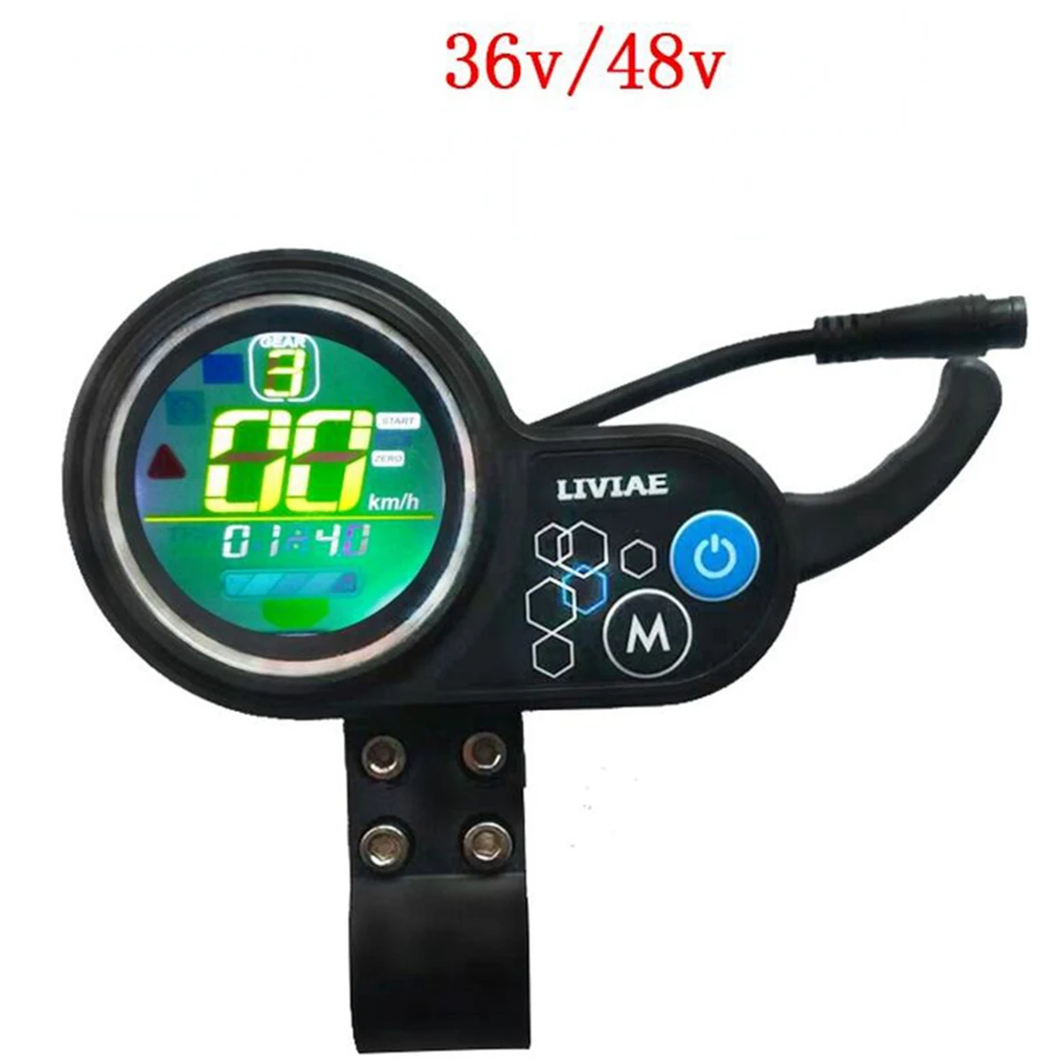 LIVIAE 36V-48V 350W Motor Brushless Controller LCD Display Panel Thumb Throttle Electric Bicycles Scooter