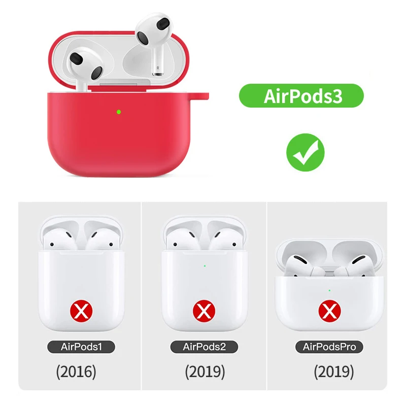 Tpu macio silicone caso protetor caixa de capa para airpods 3 fone de ouvido casos (airpods não incluído)