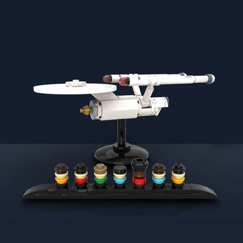 105PCS Customize Sci-Fi Starship Custom Building Blocks Micro Space Craft Model Educational Assembly Toy For Kids And Collectors