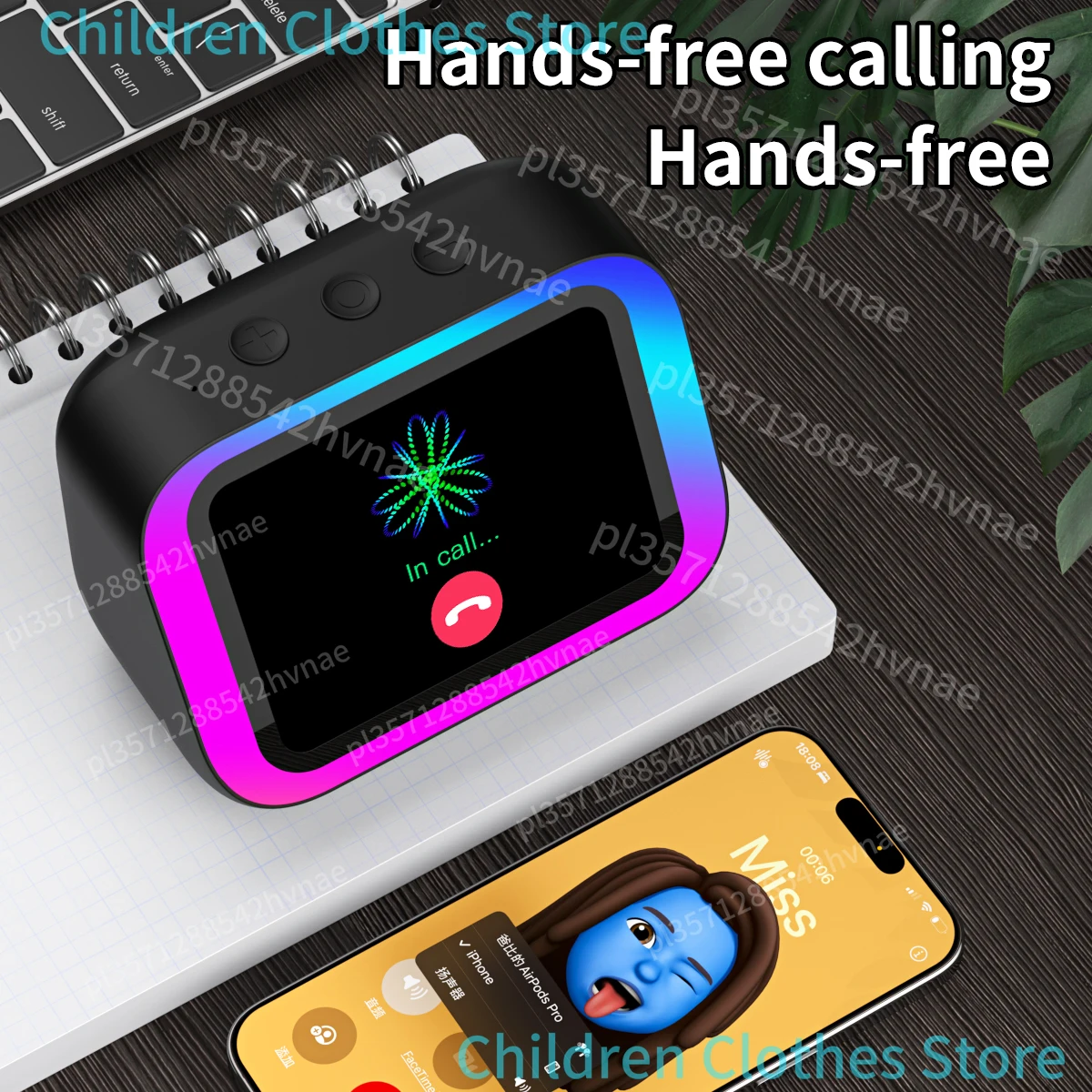 AI Smart Bluetooth 5.4 Speaker Voice assistant HDTouch Screen Display Electronic Album Alarm Clock Hi-fi Stereo Sound