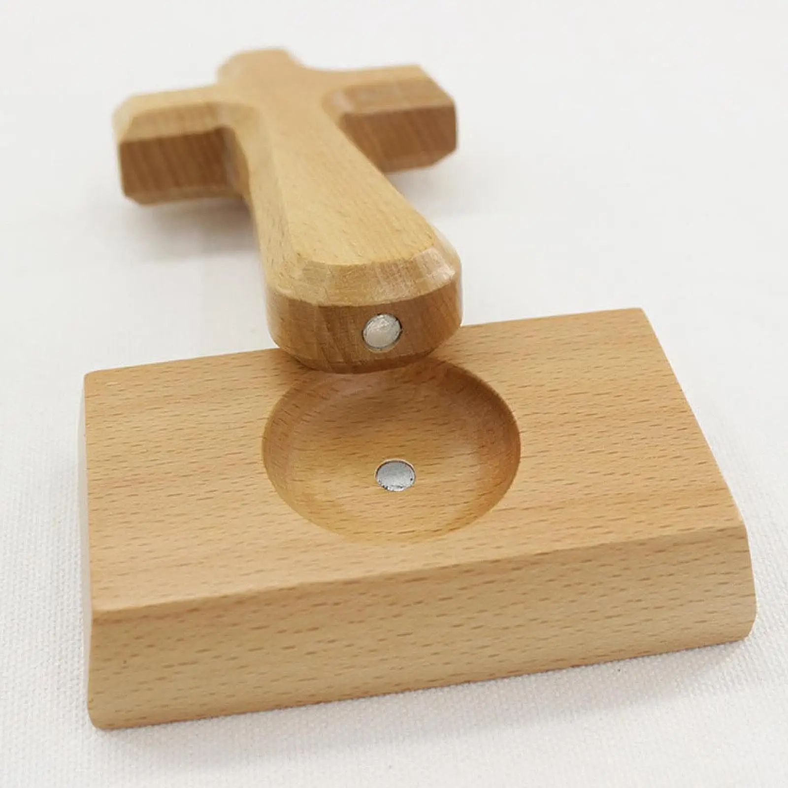 Cross Statue Beech Wood Decorative Object Luxury Home Decoration Accessories for Desk Bedroom Living Room
